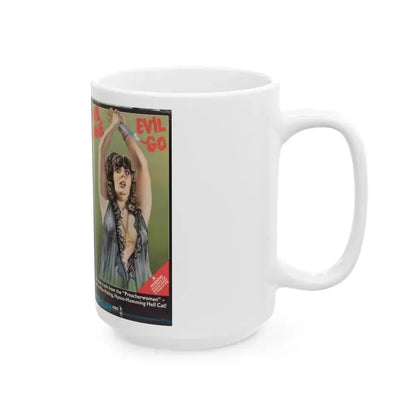EVIL COME EVIL GO (VHS COVER) - White Coffee Mug - Go Mug Yourself