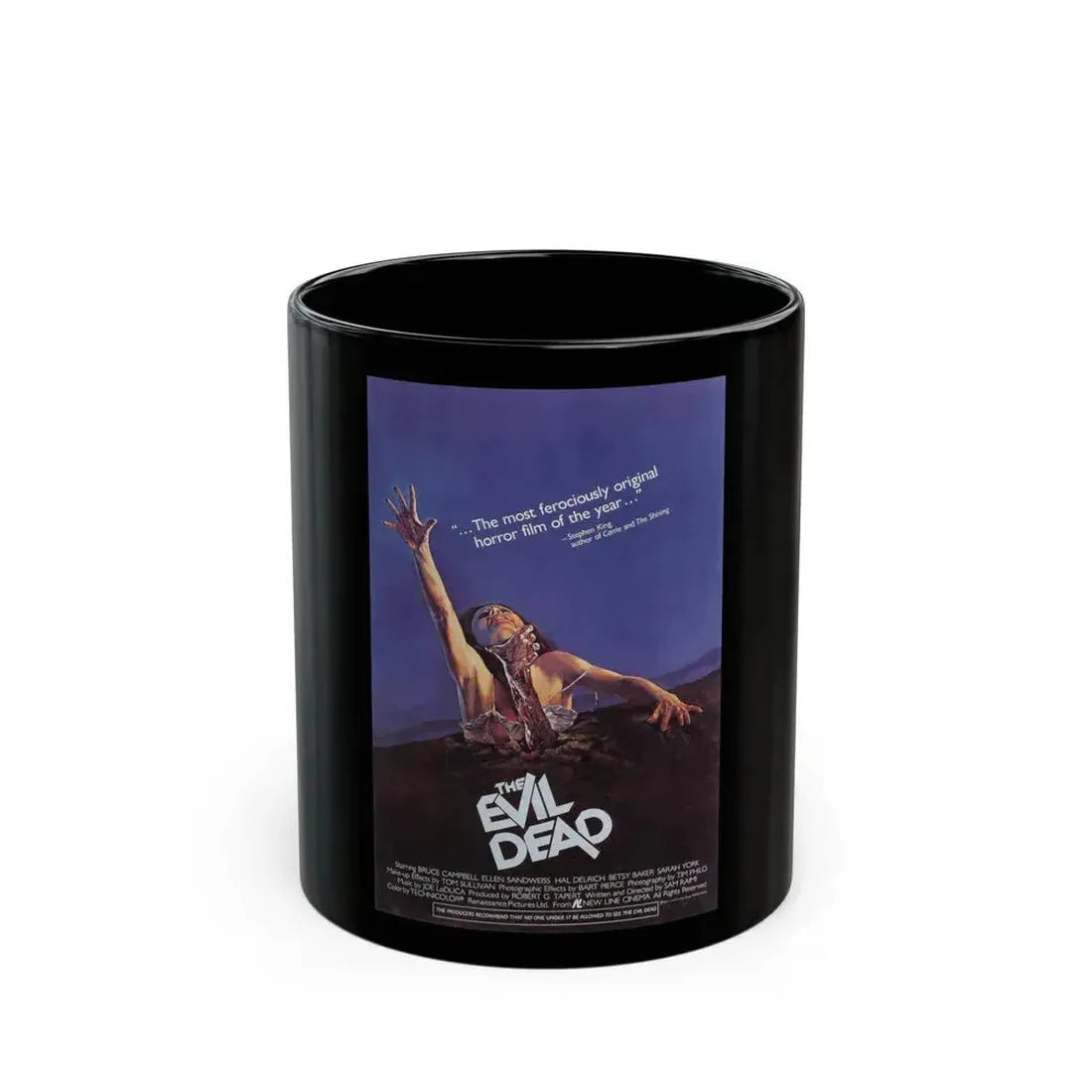 EVIL DEAD (2) 1981 Movie Poster - Black Coffee Mug 11oz - Go Mug Yourself