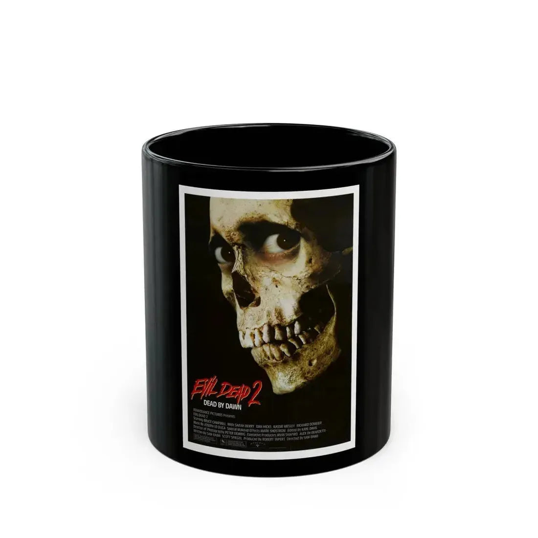 EVIL DEAD 2 1987 Movie Poster - Black Coffee Mug 11oz - Go Mug Yourself