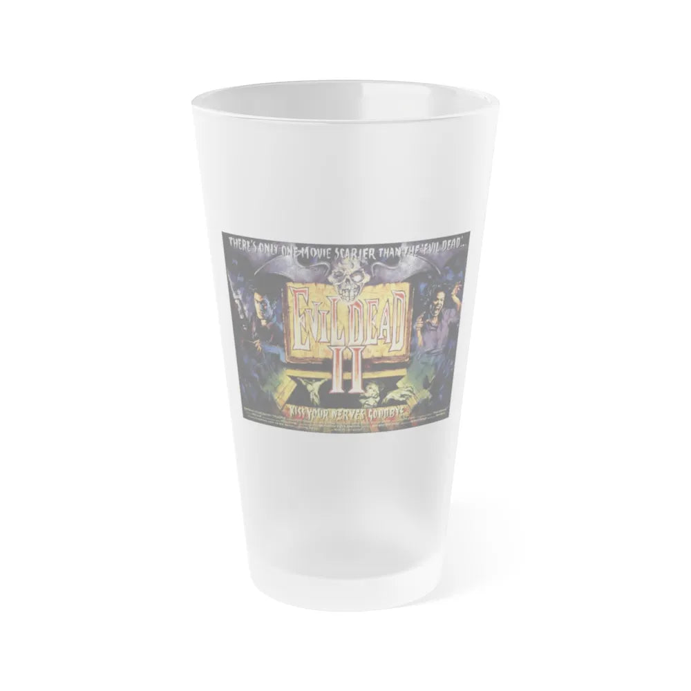 EVIL DEAD 2 (2) 1987 Movie Poster - Frosted Pint Glass 16oz-16oz-Frosted-Go Mug Yourself