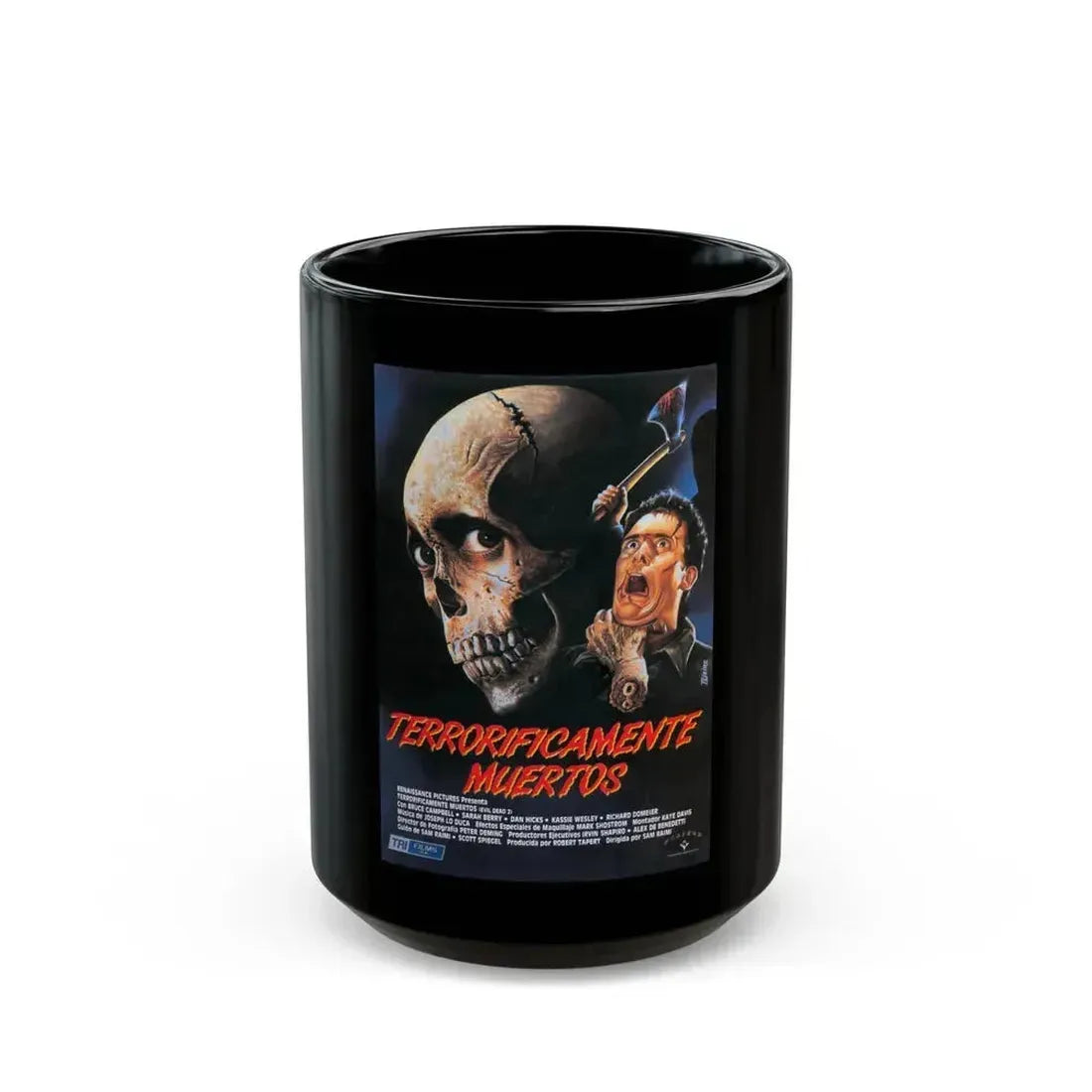 EVIL DEAD 2 (SPAIN) 1987 Movie Poster - Black Coffee Mug 15oz - Go Mug Yourself