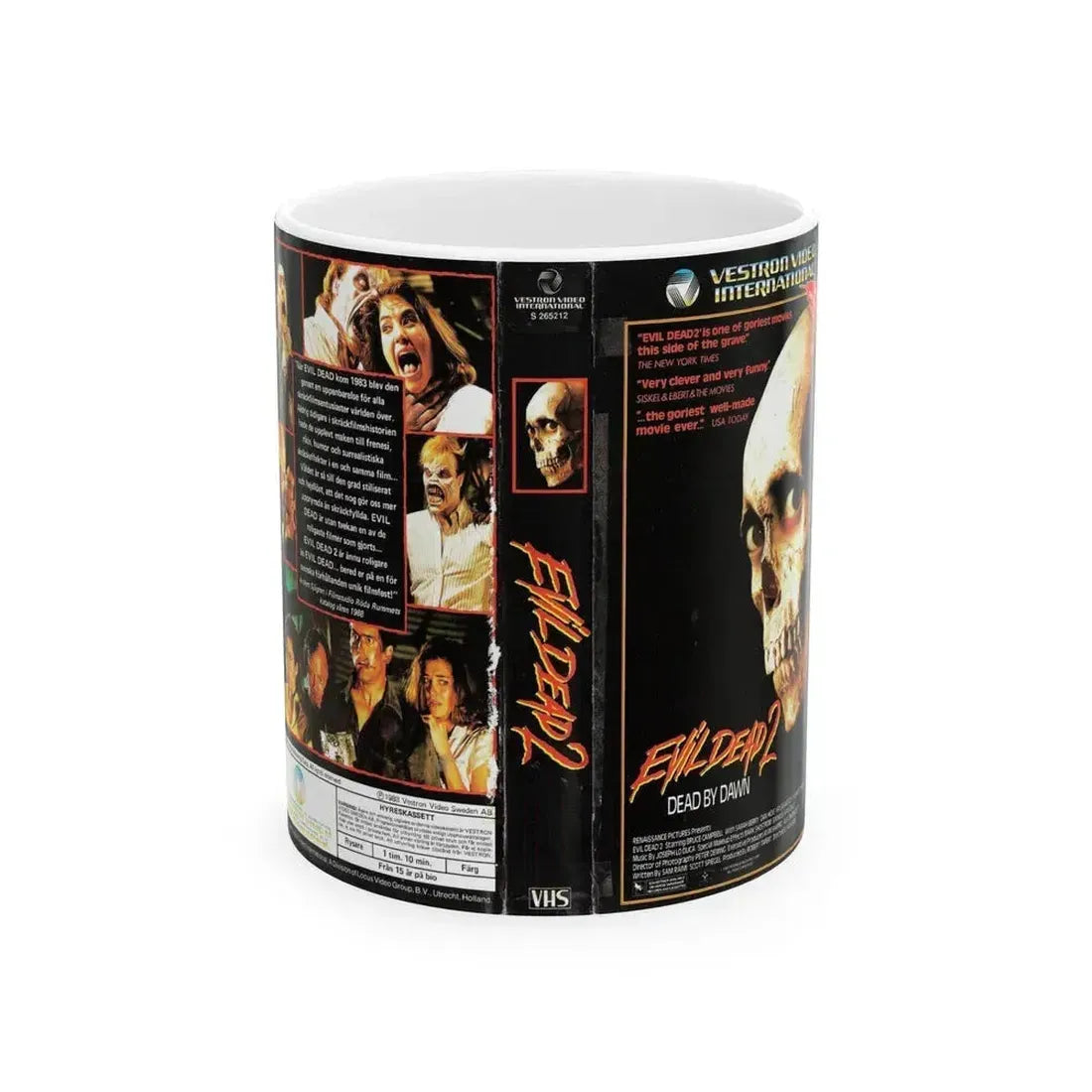 EVIL DEAD 2 SWEDISH (VHS COVER) - White Coffee Mug 11oz - Go Mug Yourself