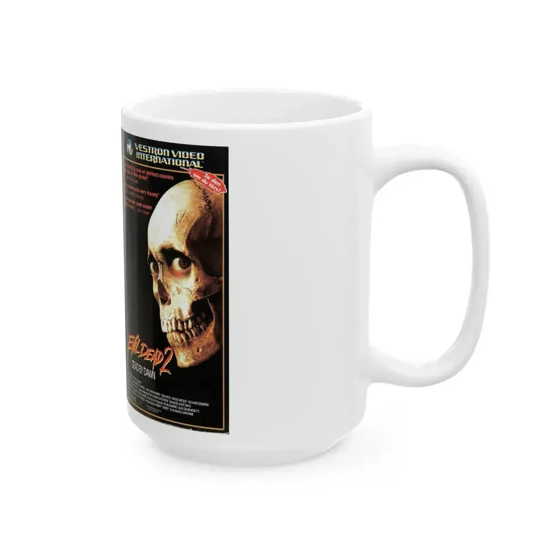 EVIL DEAD 2 SWEDISH (VHS COVER) - White Coffee Mug - Go Mug Yourself