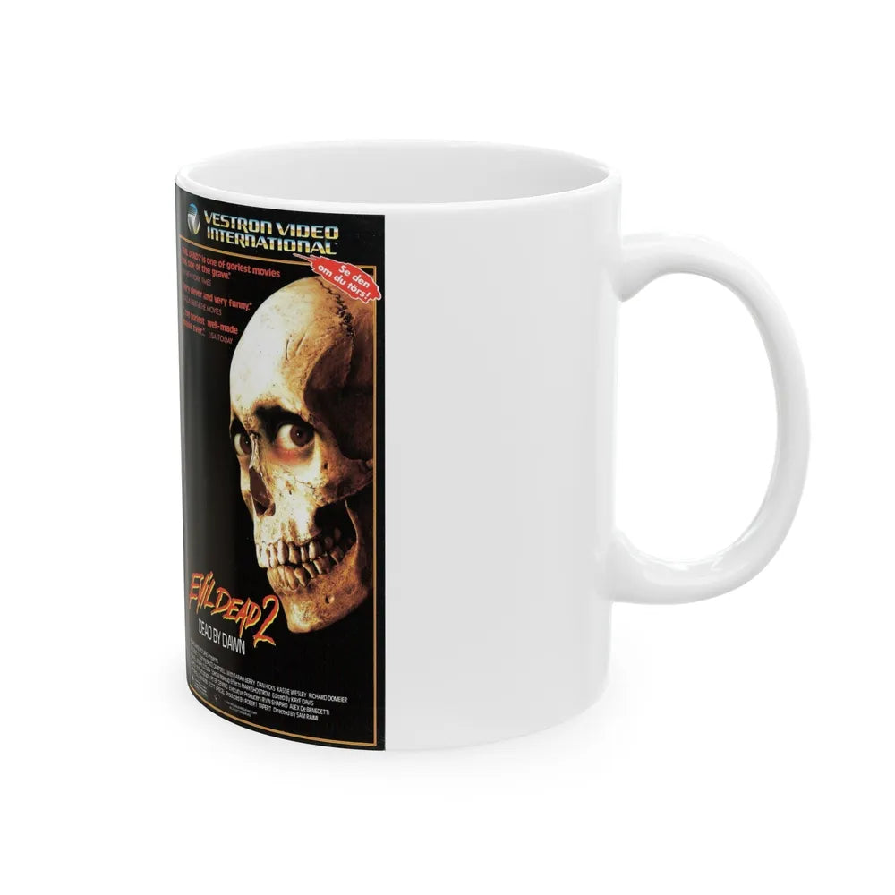 EVIL DEAD 2 SWEDISH (VHS COVER) - White Coffee Mug-Go Mug Yourself