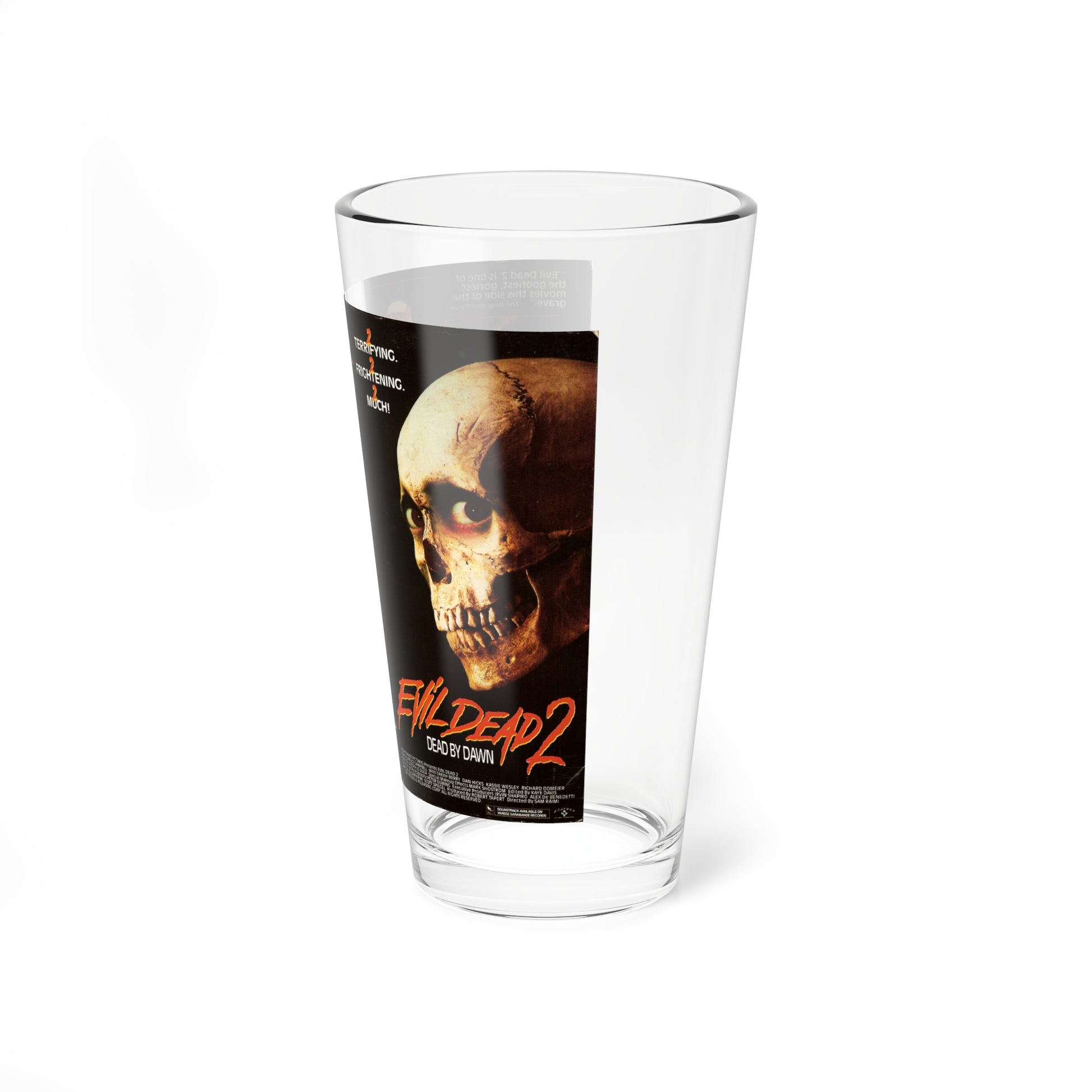 EVIL DEAD 2 (VHS COVER) Pint Glass 16oz-Go Mug Yourself