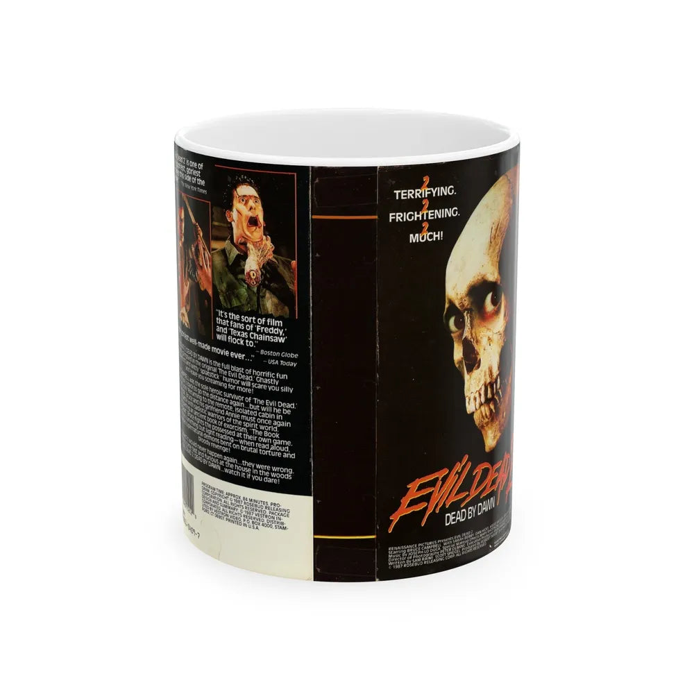 EVIL DEAD 2 (VHS COVER) - White Coffee Mug-11oz-Go Mug Yourself