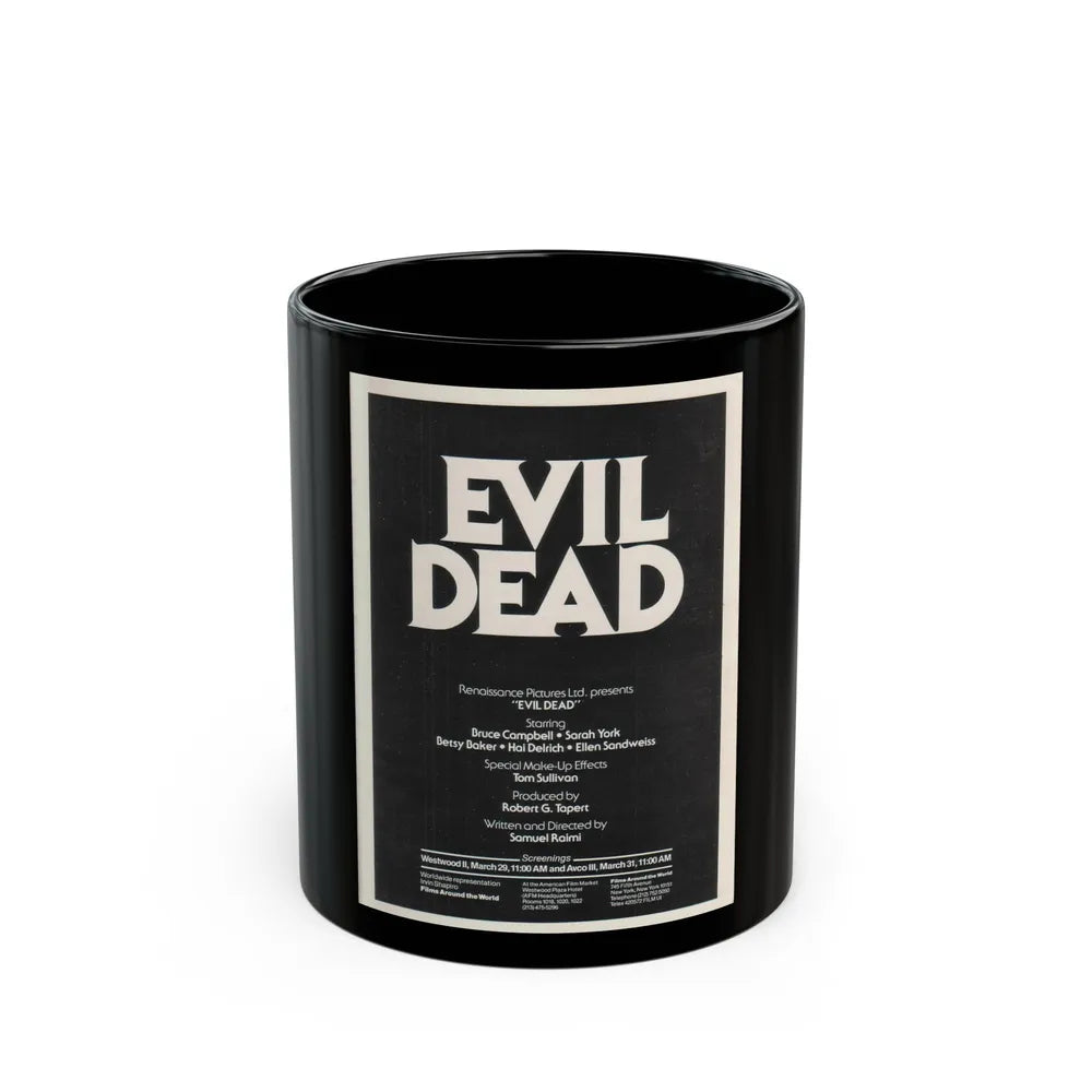 EVIL DEAD (3) 1981 Movie Poster - Black Coffee Mug-11oz-Go Mug Yourself