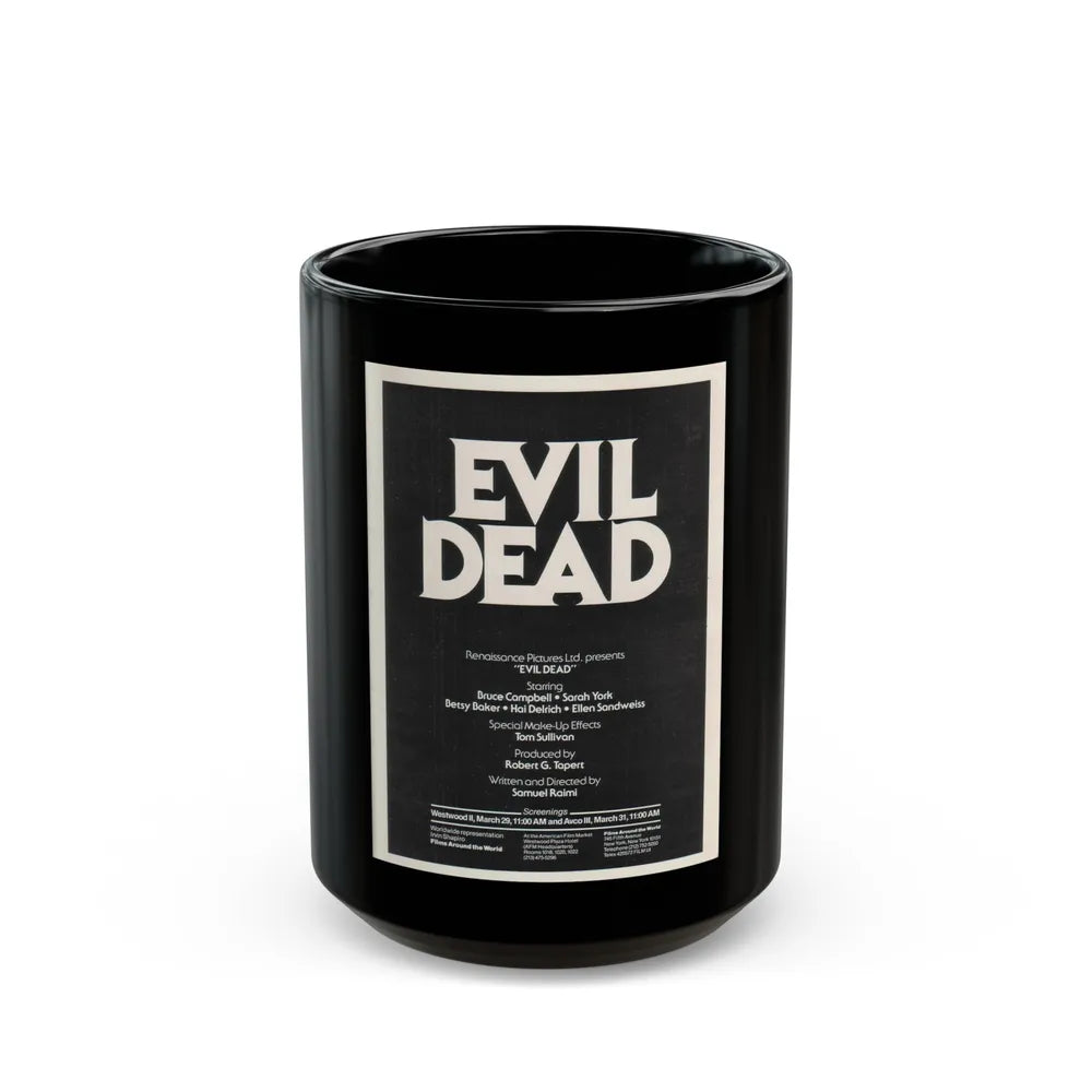 EVIL DEAD (3) 1981 Movie Poster - Black Coffee Mug-15oz-Go Mug Yourself