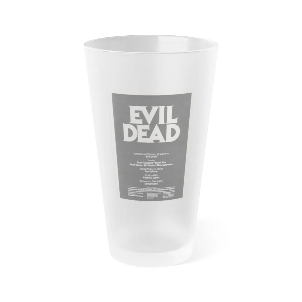 EVIL DEAD (3) 1981 Movie Poster - Frosted Pint Glass 16oz-16oz-Frosted-Go Mug Yourself