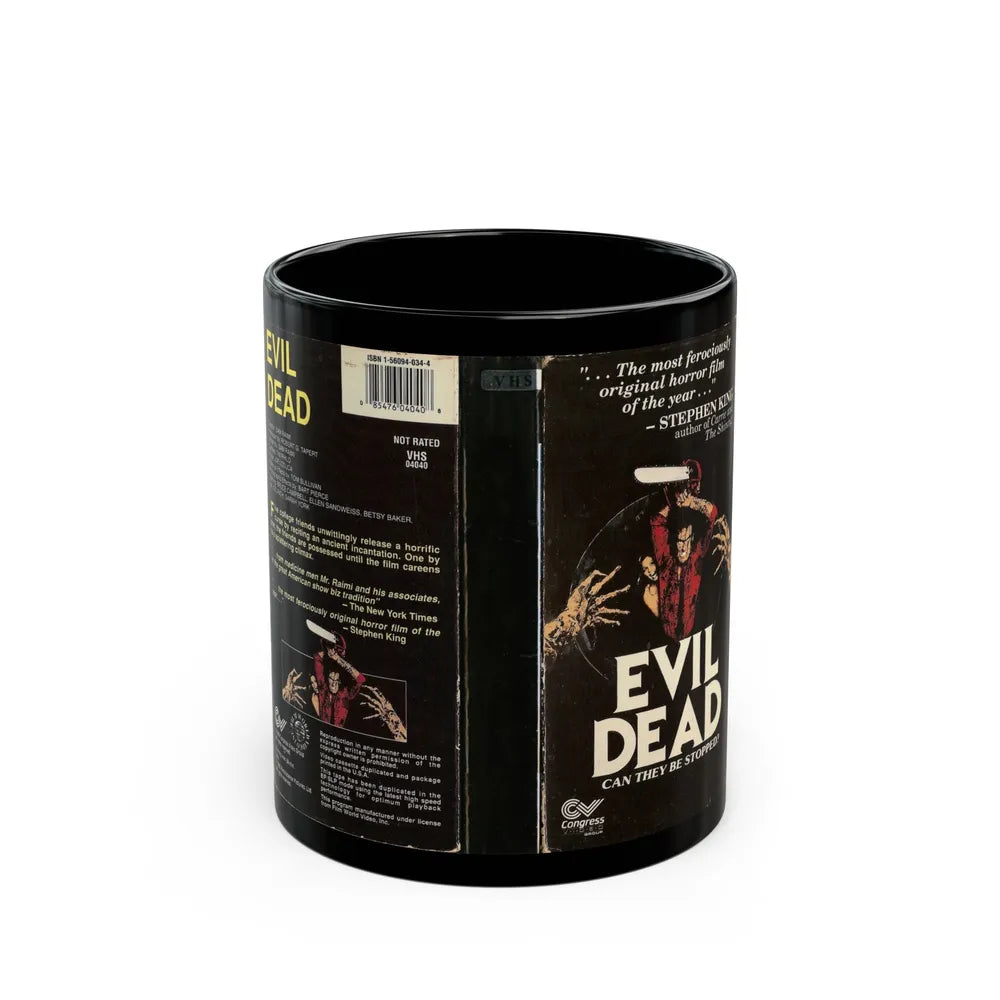 EVIL DEAD CONGRESS VIDEO (VHS COVER) - Black Coffee Mug-11oz-Go Mug Yourself