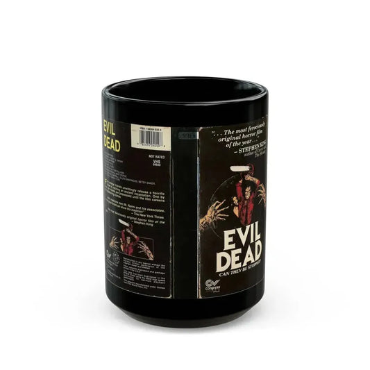 EVIL DEAD CONGRESS VIDEO (VHS COVER) - Black Coffee Mug 15oz - Go Mug Yourself
