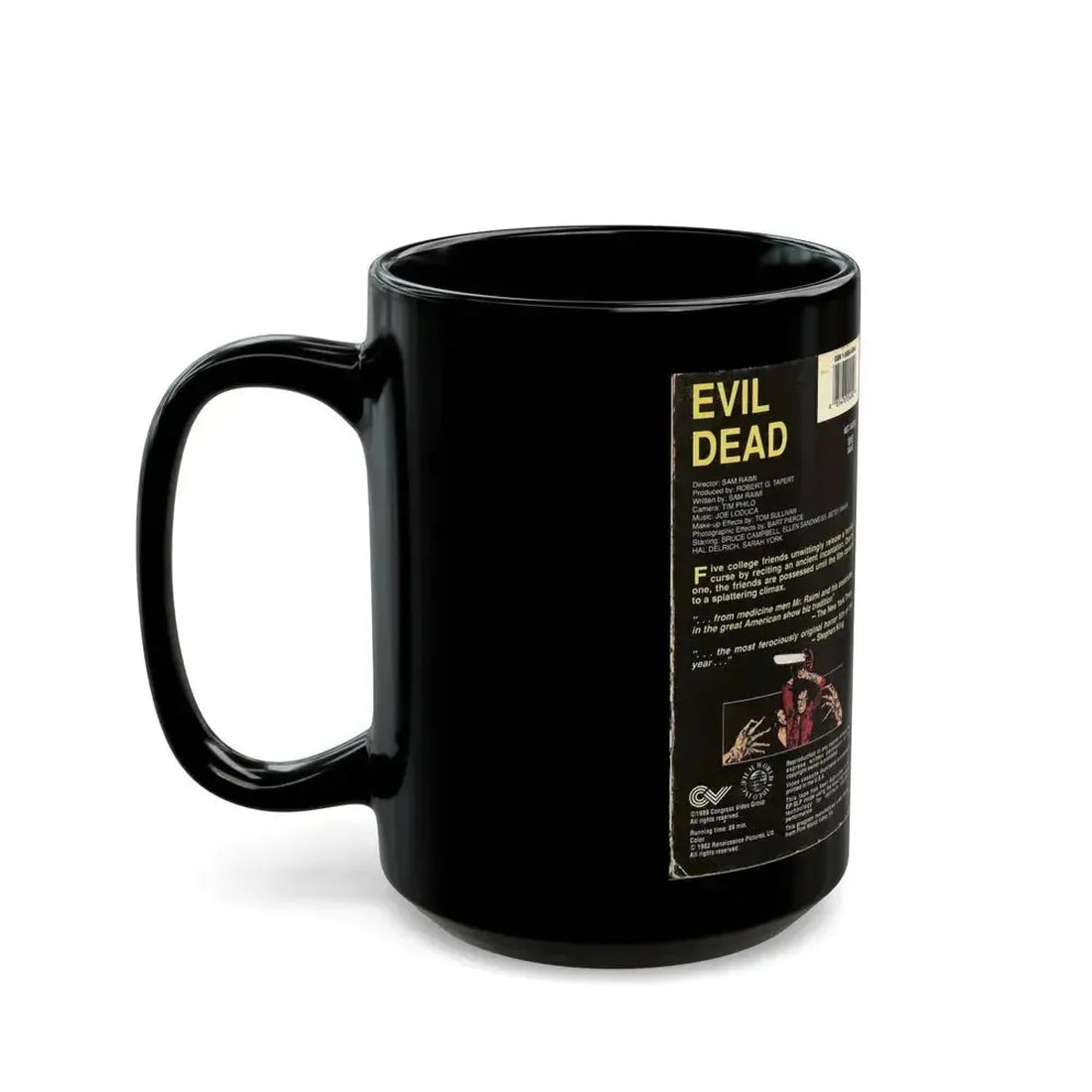 EVIL DEAD CONGRESS VIDEO (VHS COVER) - Black Coffee Mug - Go Mug Yourself