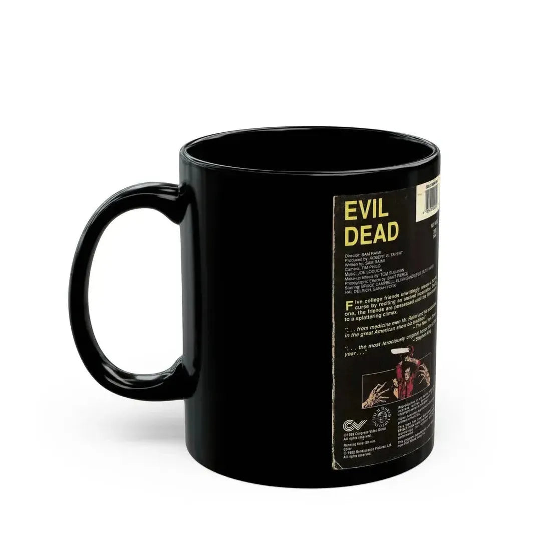 EVIL DEAD CONGRESS VIDEO (VHS COVER) - Black Coffee Mug - Go Mug Yourself