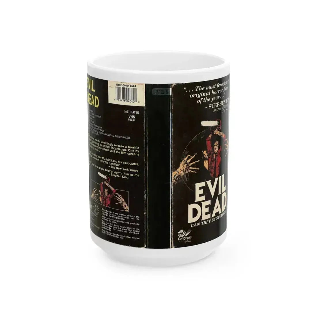EVIL DEAD CONGRESS VIDEO (VHS COVER) - White Coffee Mug 15oz - Go Mug Yourself