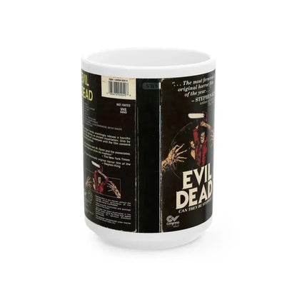 EVIL DEAD CONGRESS VIDEO (VHS COVER) - White Coffee Mug 15oz - Go Mug Yourself