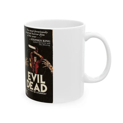 EVIL DEAD CONGRESS VIDEO (VHS COVER) - White Coffee Mug-Go Mug Yourself