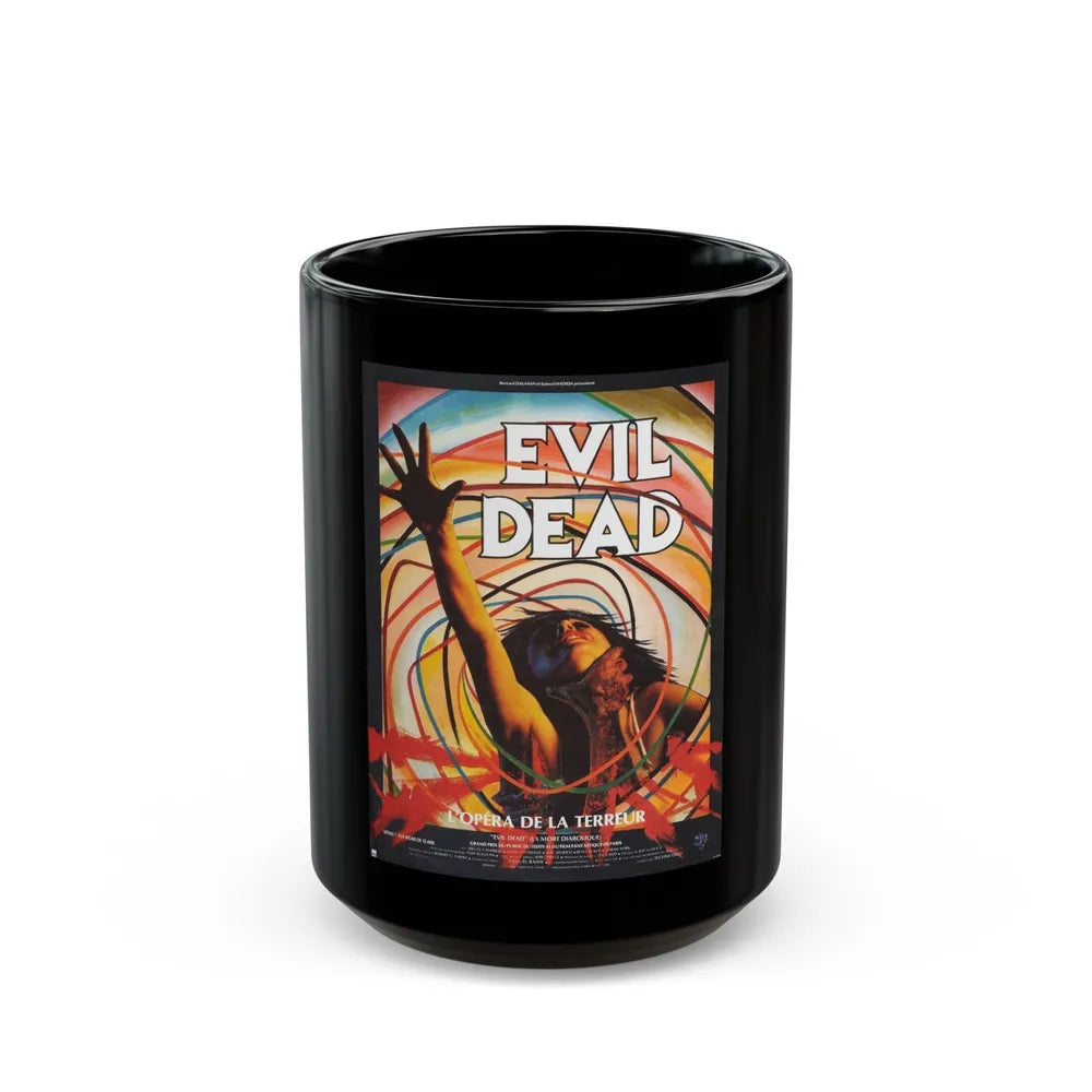 EVIL DEAD (FRENCH) 1981 Movie Poster - Black Coffee Mug-15oz-Go Mug Yourself