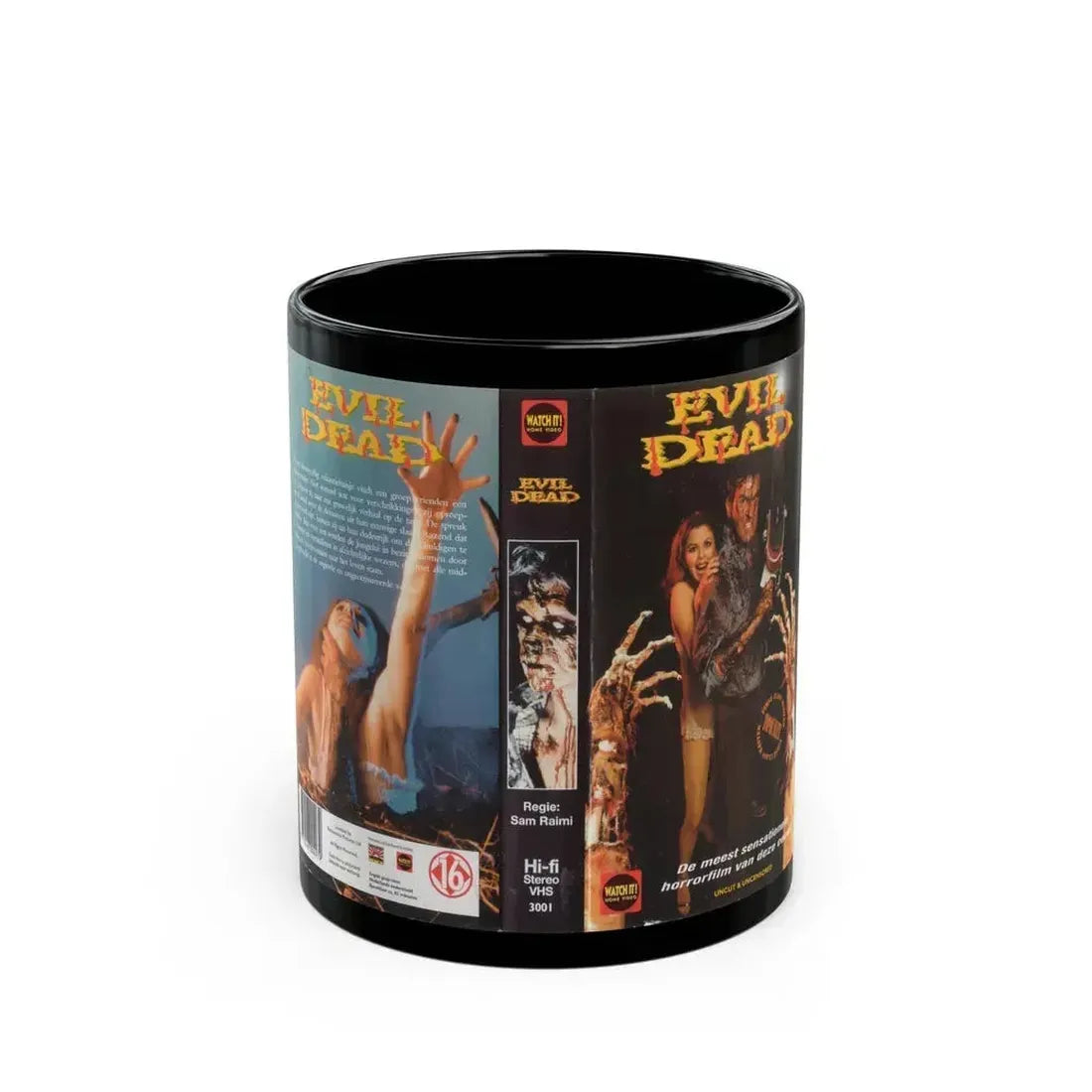 EVIL DEAD GERMAN (VHS COVER) - Black Coffee Mug 11oz - Go Mug Yourself
