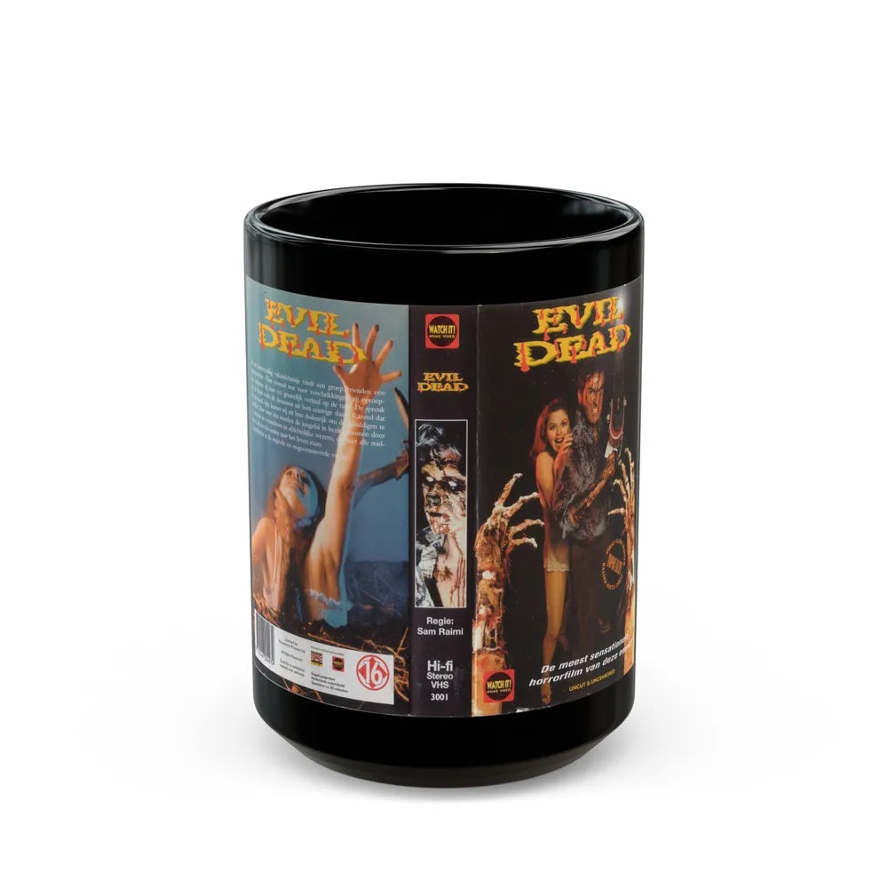 EVIL DEAD GERMAN (VHS COVER) - Black Coffee Mug-15oz-Go Mug Yourself