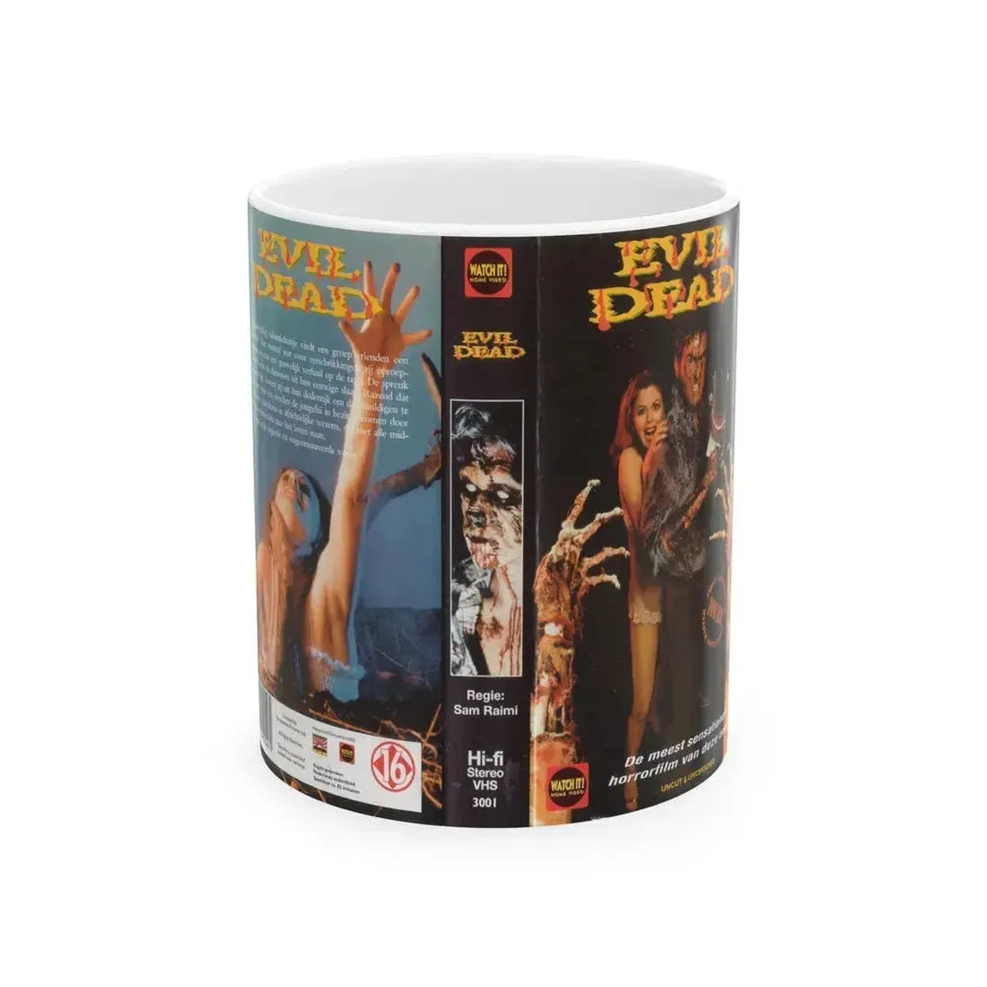 EVIL DEAD GERMAN (VHS COVER) - White Coffee Mug 11oz - Go Mug Yourself
