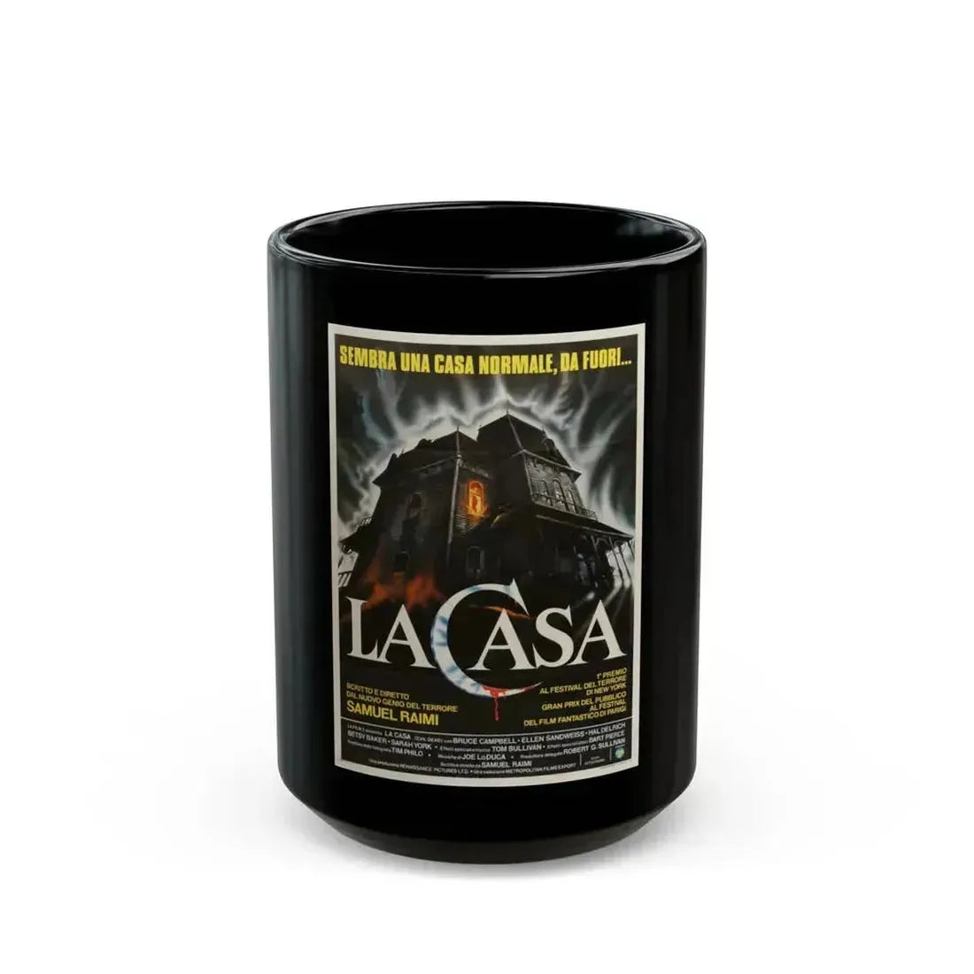 EVIL DEAD (ITALIAN) 2 1981 Movie Poster - Black Coffee Mug 15oz - Go Mug Yourself