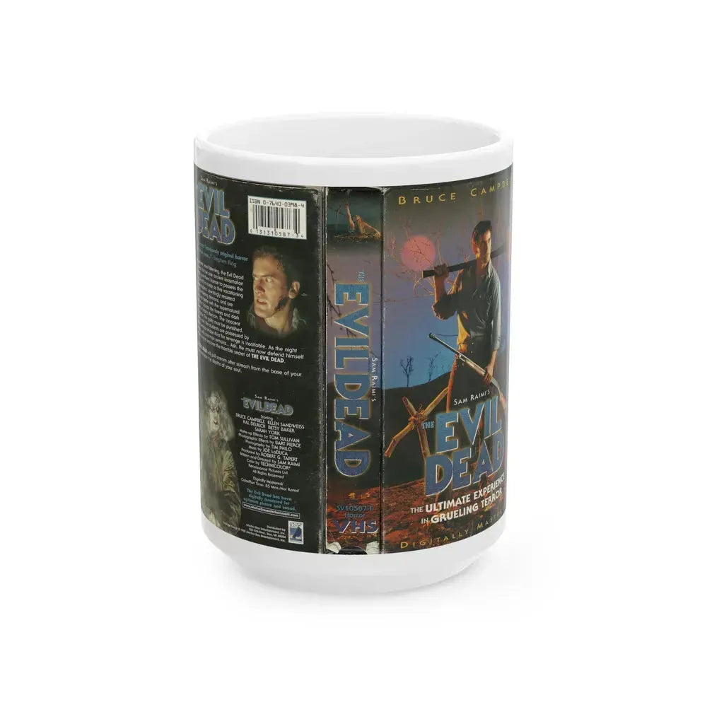 EVIL DEAD (VHS COVER) - White Coffee Mug 15oz - Go Mug Yourself