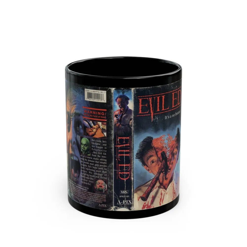 EVIL ED (VHS COVER) - Black Coffee Mug-11oz-Go Mug Yourself