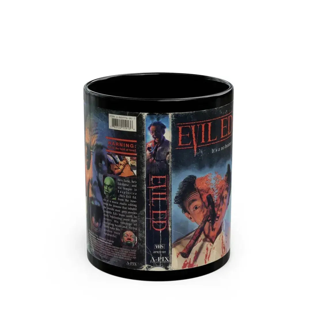EVIL ED (VHS COVER) - Black Coffee Mug 11oz - Go Mug Yourself