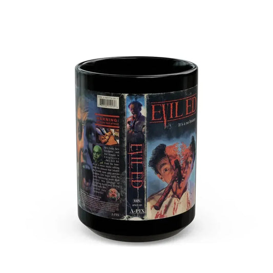 EVIL ED (VHS COVER) - Black Coffee Mug 15oz - Go Mug Yourself