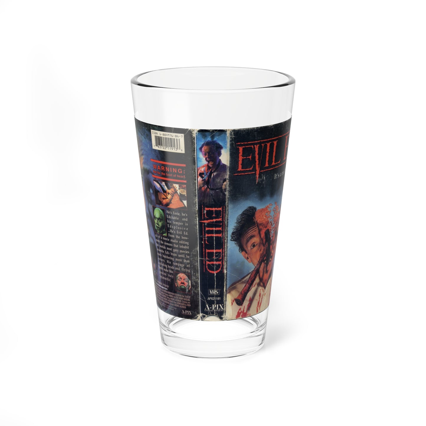 EVIL ED (VHS COVER) Pint Glass 16oz-16oz-Go Mug Yourself