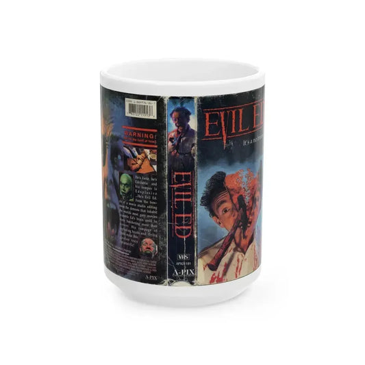 EVIL ED (VHS COVER) - White Coffee Mug 15oz - Go Mug Yourself