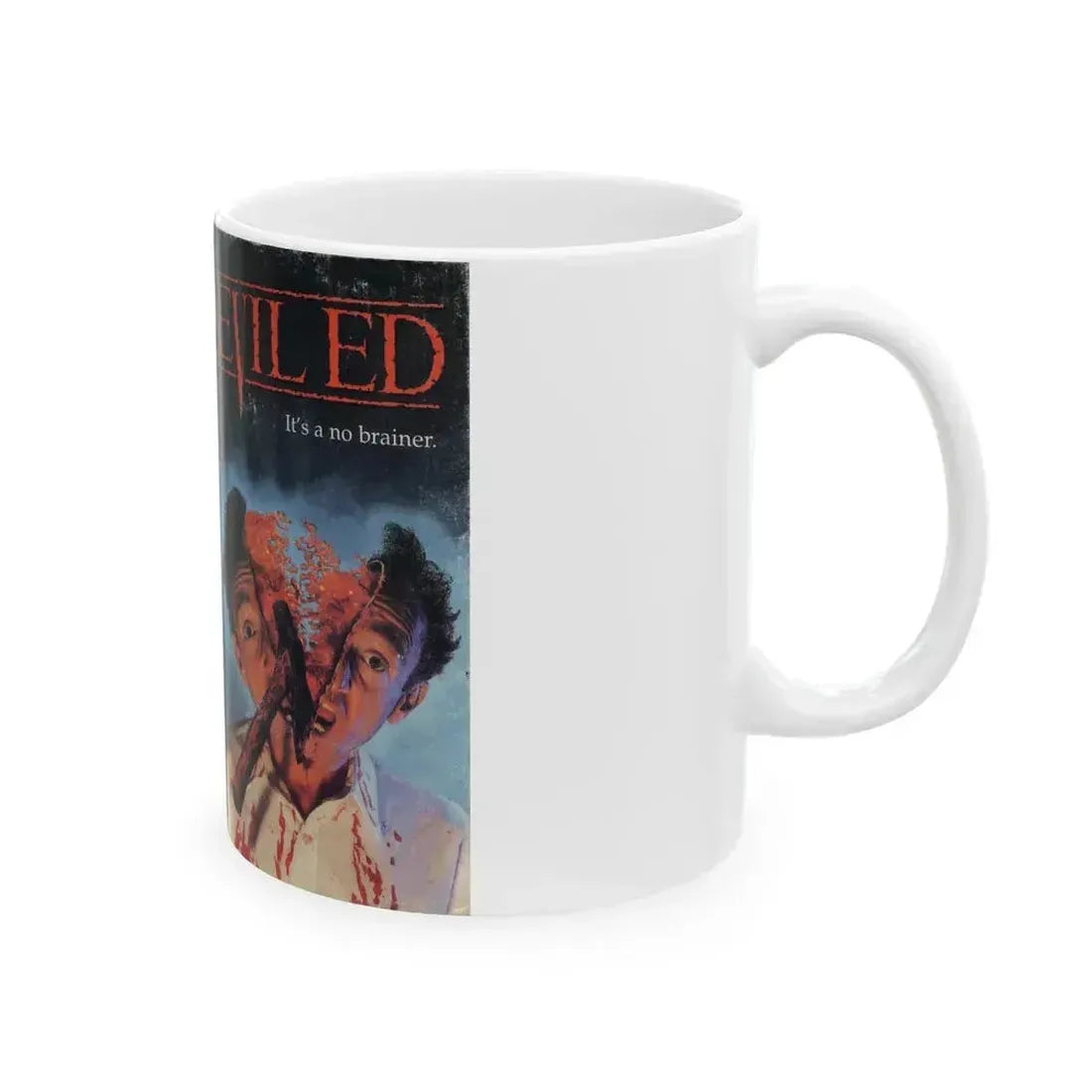 EVIL ED (VHS COVER) - White Coffee Mug - Go Mug Yourself