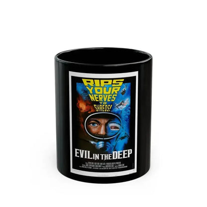 EVIL IN THE DEEP 1974 Movie Poster - Black Coffee Mug 11oz - Go Mug Yourself