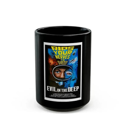 EVIL IN THE DEEP 1974 Movie Poster - Black Coffee Mug 15oz - Go Mug Yourself