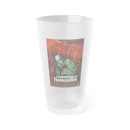 EVIL OF FRANKENSTEIN (FRENCH) 1964 Movie Poster - Frosted Pint Glass 16oz-16oz-Frosted-Go Mug Yourself