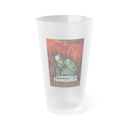 EVIL OF FRANKENSTEIN (FRENCH) 1964 Movie Poster - Frosted Pint Glass 16oz-16oz-Frosted-Go Mug Yourself