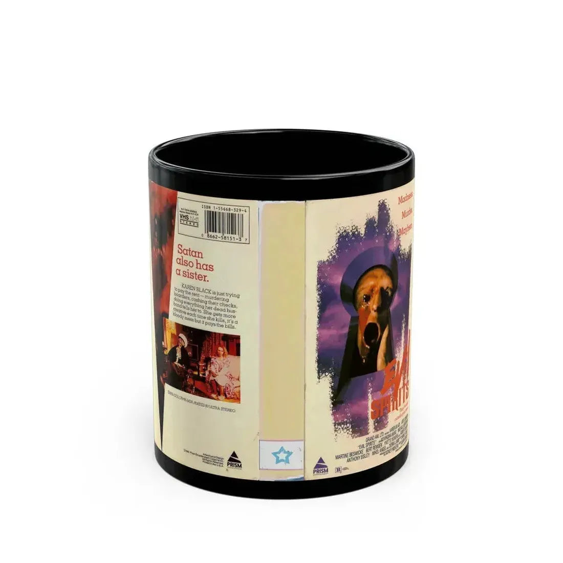 EVIL SPIRITS (VHS COVER) - Black Coffee Mug 11oz - Go Mug Yourself