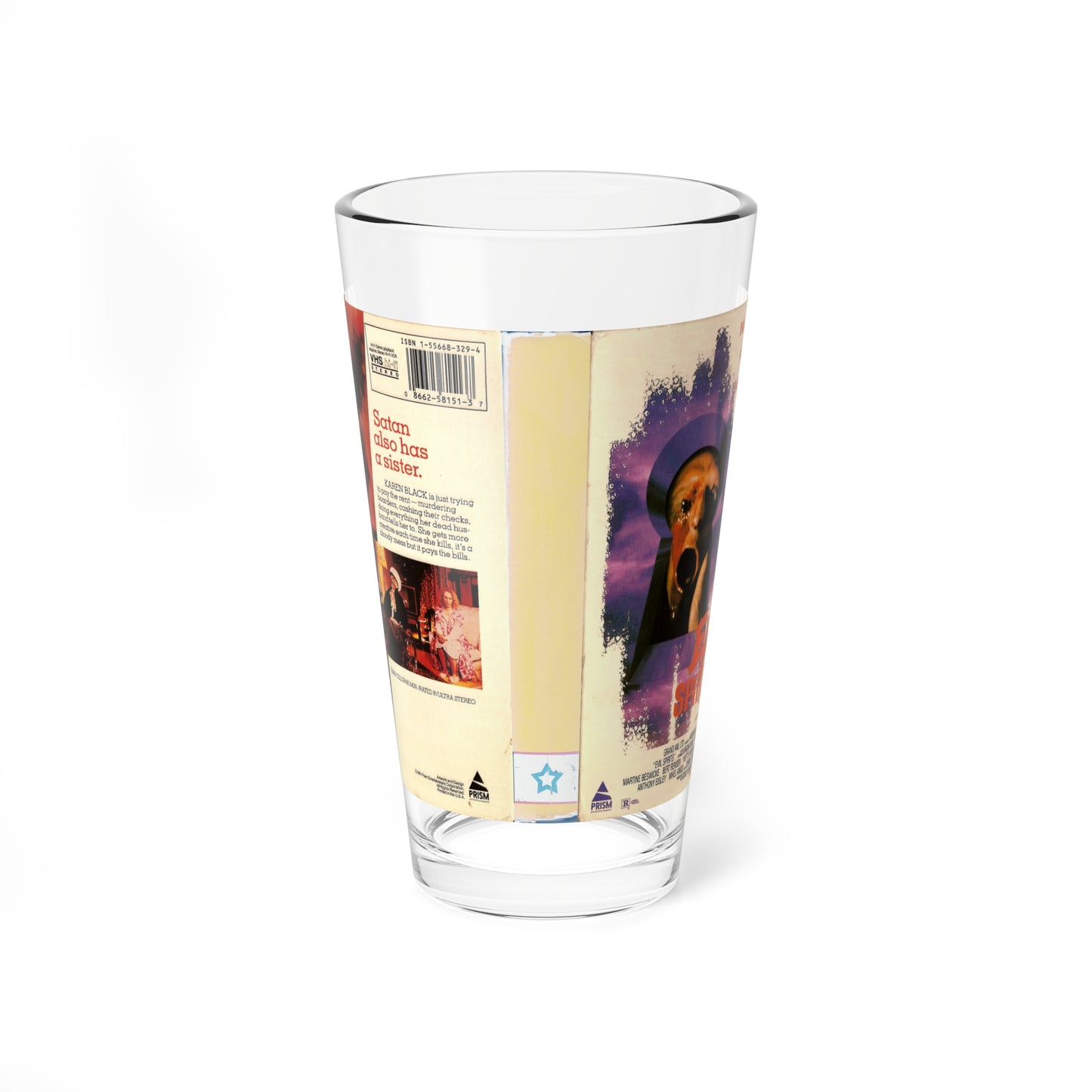 EVIL SPIRITS (VHS COVER) Pint Glass 16oz-16oz-Go Mug Yourself