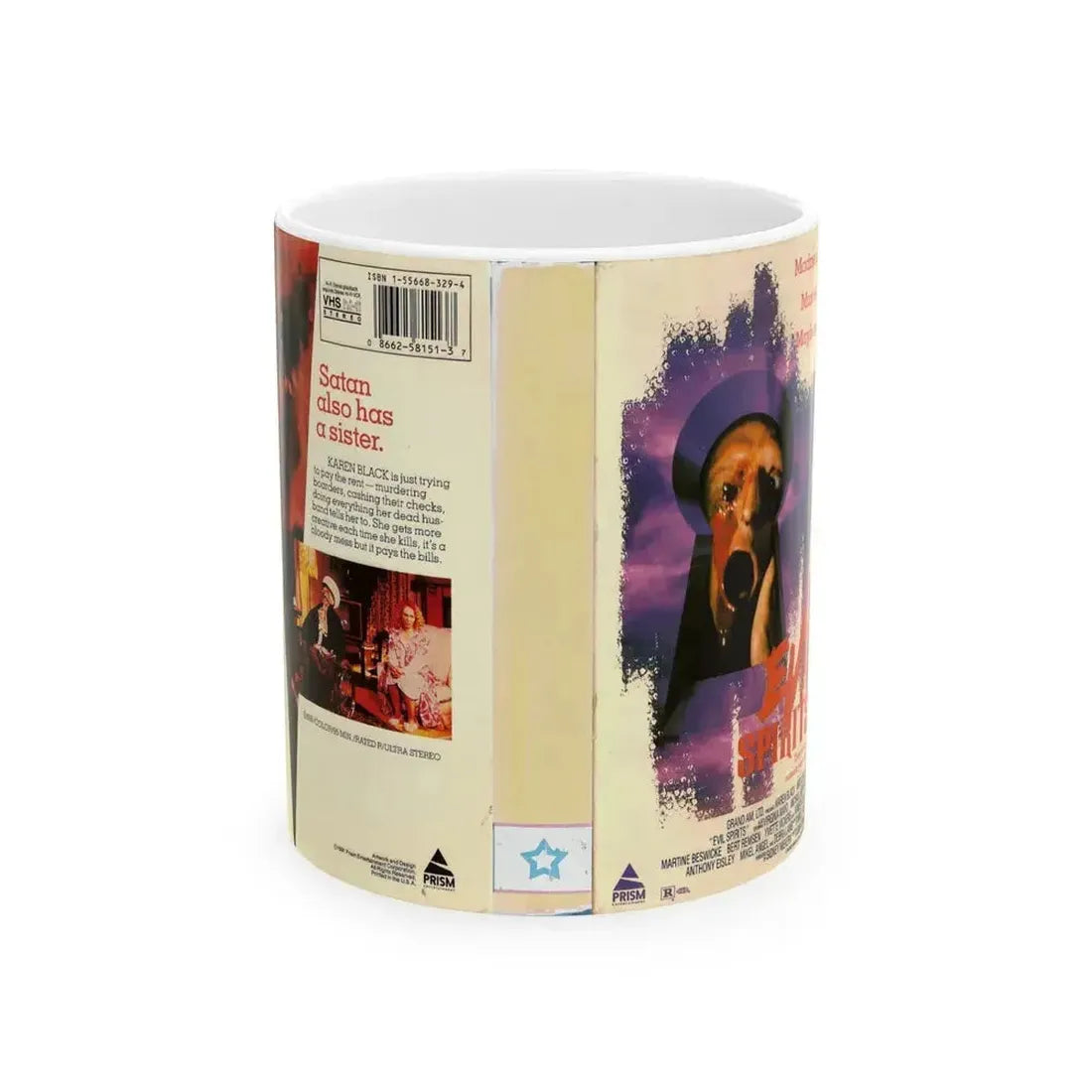 EVIL SPIRITS (VHS COVER) - White Coffee Mug 11oz - Go Mug Yourself