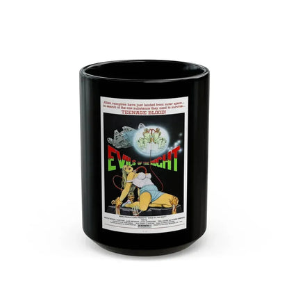 EVILS OF THE NIGHT 1985 Movie Poster - Black Coffee Mug 15oz - Go Mug Yourself