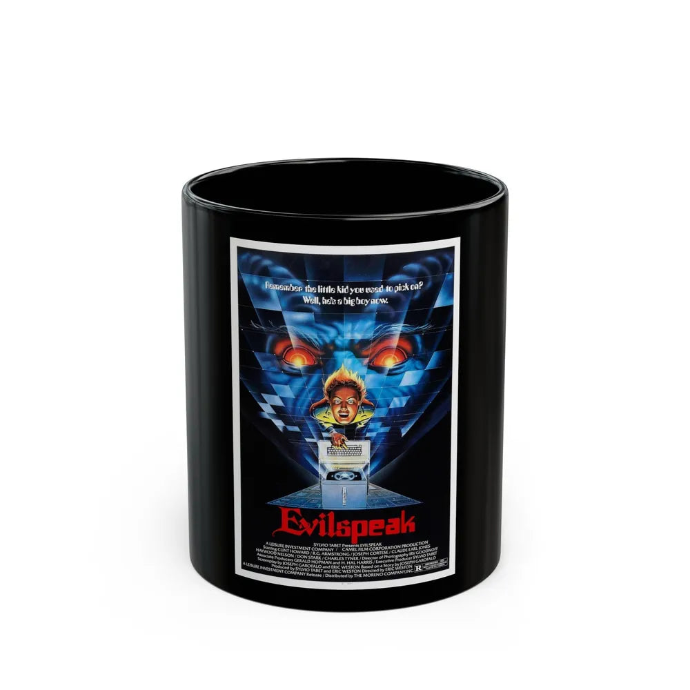 EVILSPEAK 1981 Movie Poster - Black Coffee Mug-11oz-Go Mug Yourself