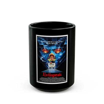 EVILSPEAK 1981 Movie Poster - Black Coffee Mug 15oz - Go Mug Yourself