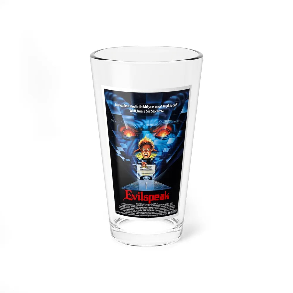 EVILSPEAK 1981 Movie Poster - Pint Glass 16oz-16oz-Go Mug Yourself