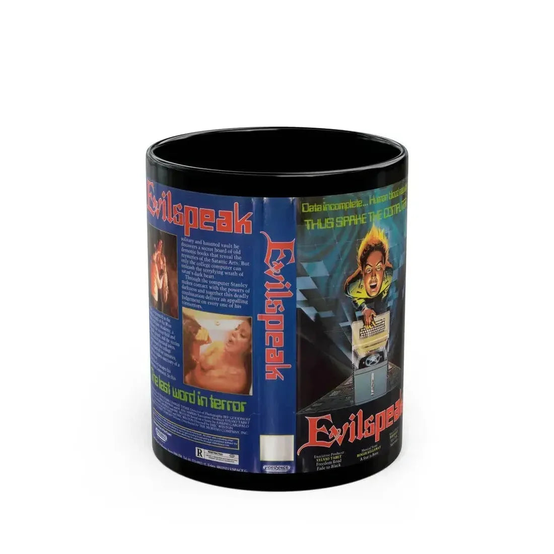 EVILSPEAK VERSION2 (VHS COVER) - Black Coffee Mug 11oz - Go Mug Yourself