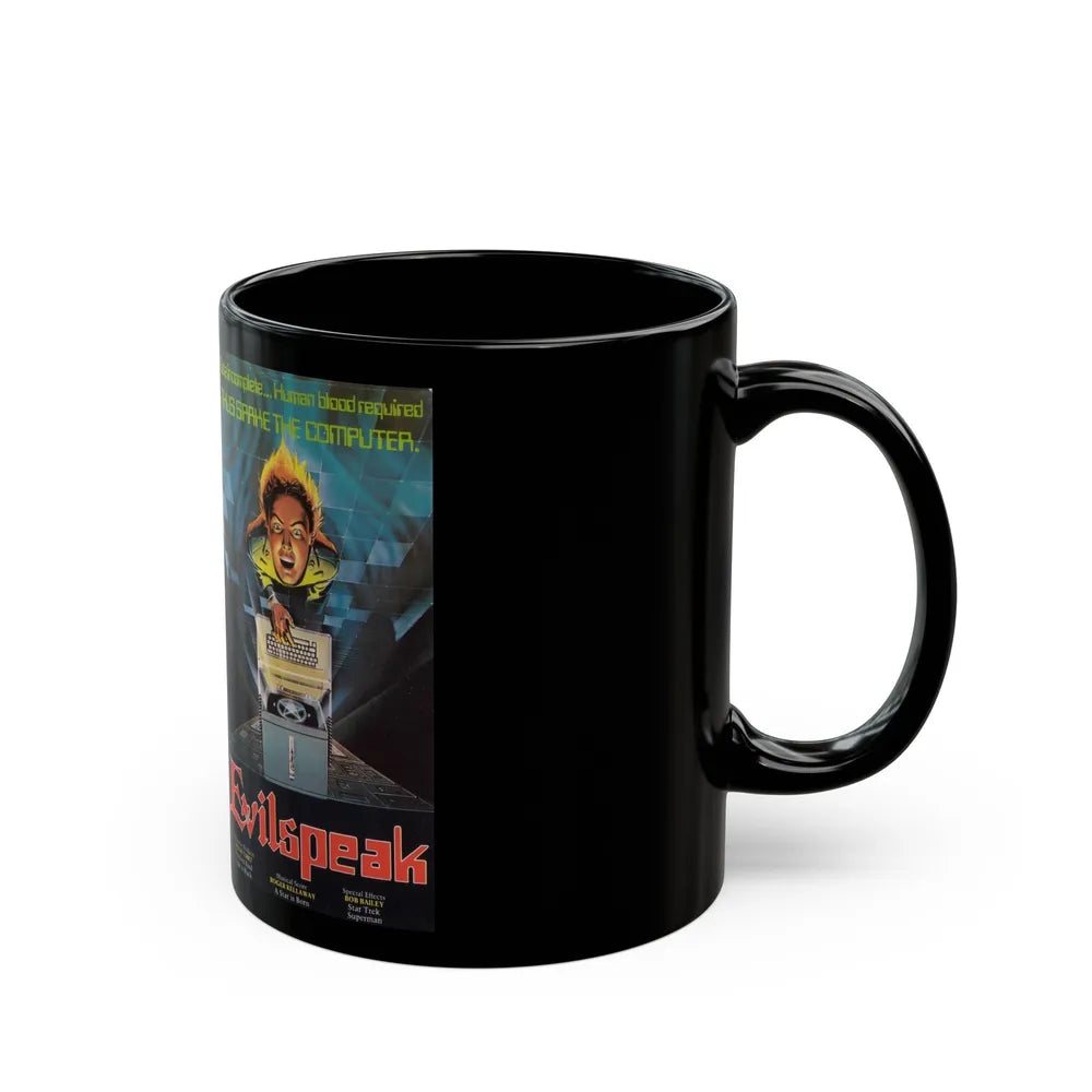 EVILSPEAK VERSION2 (VHS COVER) - Black Coffee Mug-Go Mug Yourself