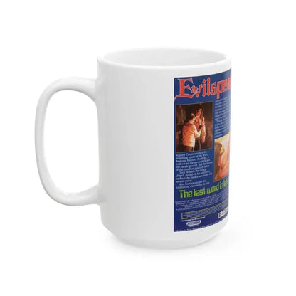 EVILSPEAK VERSION2 (VHS COVER) - White Coffee Mug - Go Mug Yourself