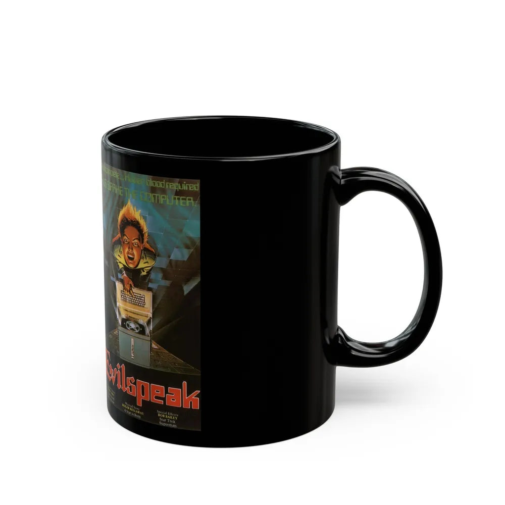 EVILSPEAK (VHS COVER) - Black Coffee Mug-Go Mug Yourself