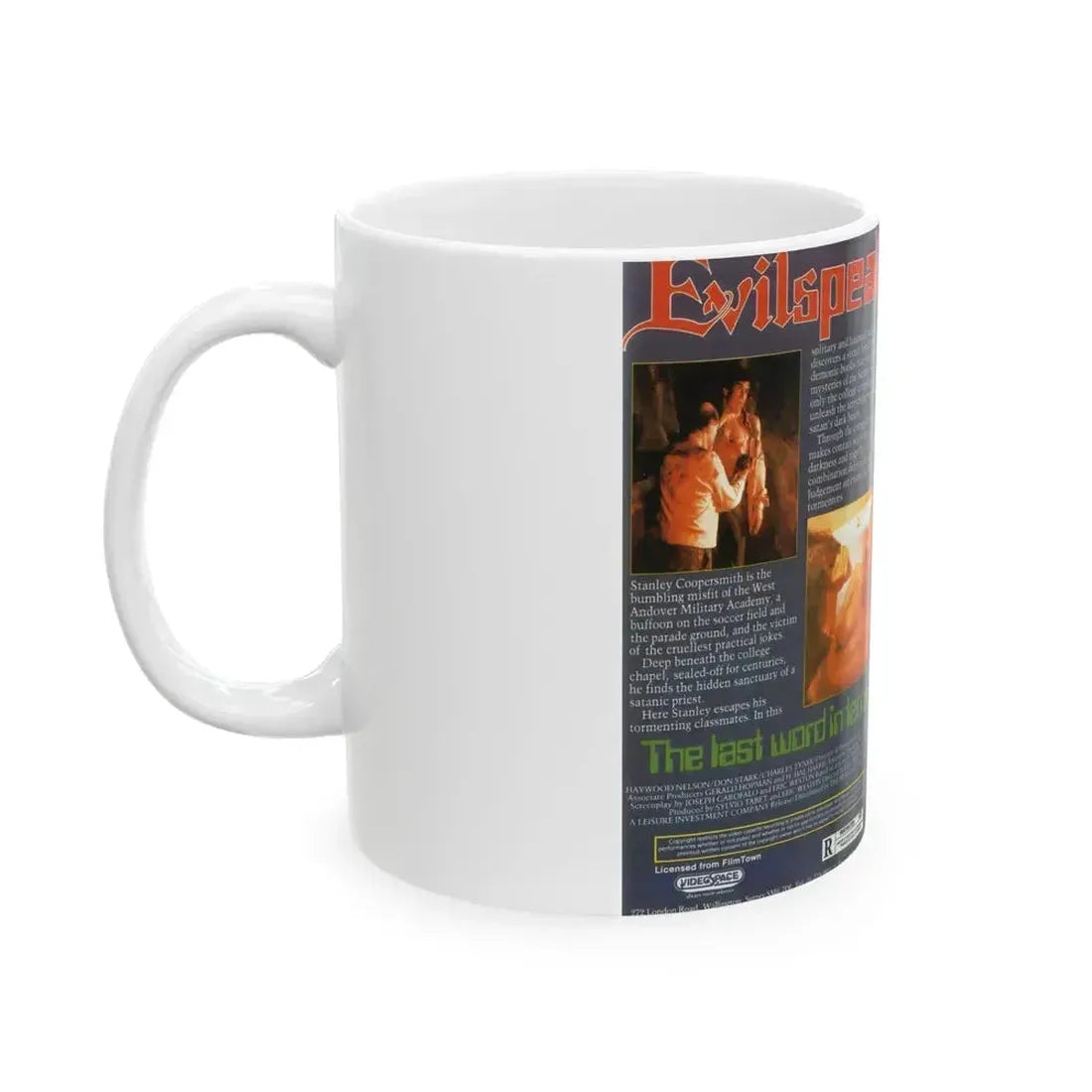 EVILSPEAK (VHS COVER) - White Coffee Mug - Go Mug Yourself