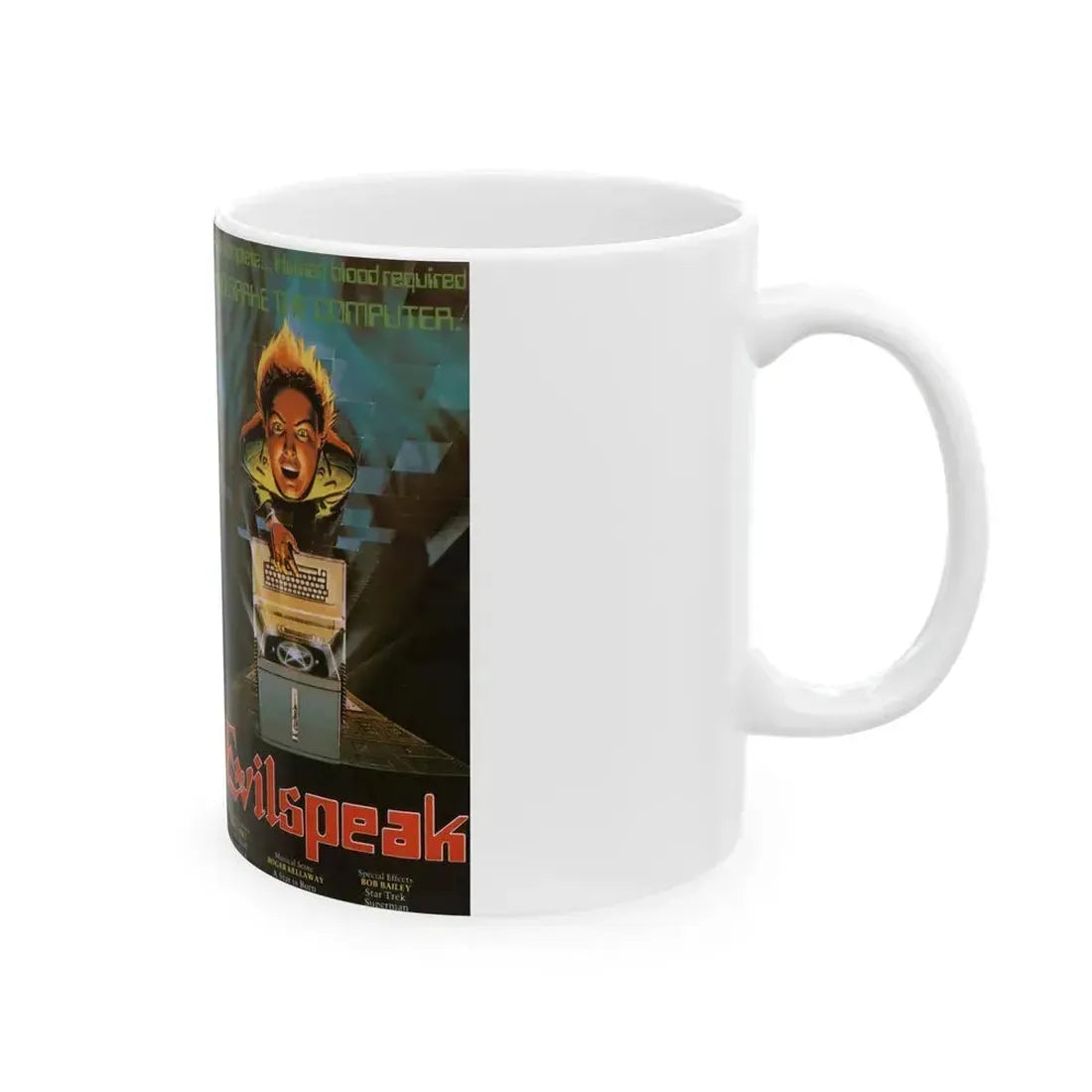 EVILSPEAK (VHS COVER) - White Coffee Mug - Go Mug Yourself