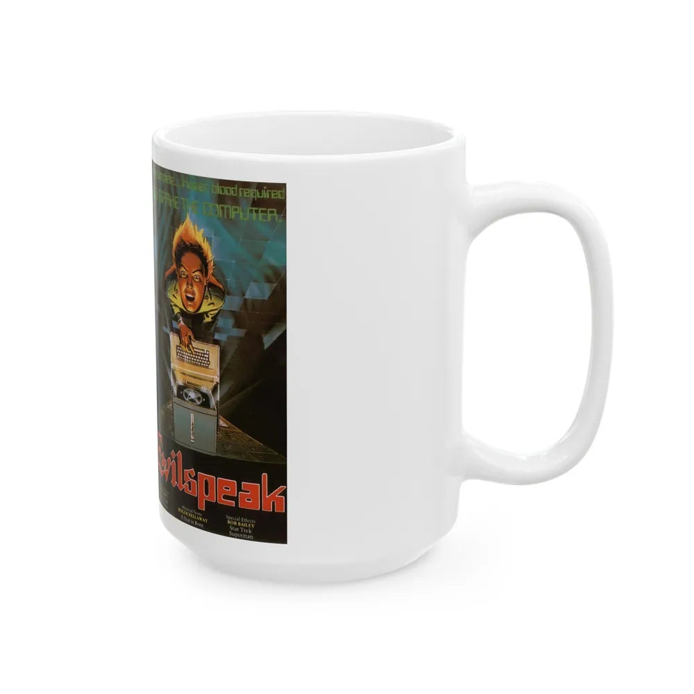 EVILSPEAK (VHS COVER) - White Coffee Mug-Go Mug Yourself